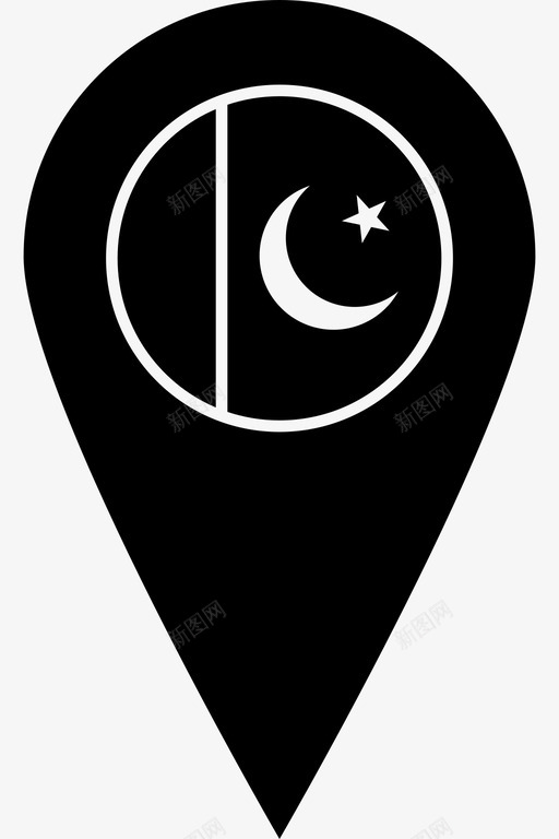 巴基斯坦亚洲国家图标svg_新图网 https://ixintu.com 世界国旗地图标记符号 亚洲 国家 国旗 巴基斯坦