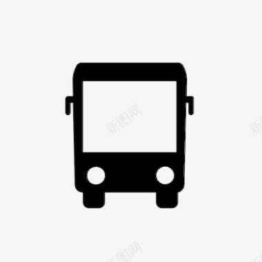 公交车公交车前视公共交通图标图标