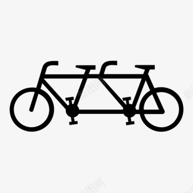 串联自行车车辆图标图标