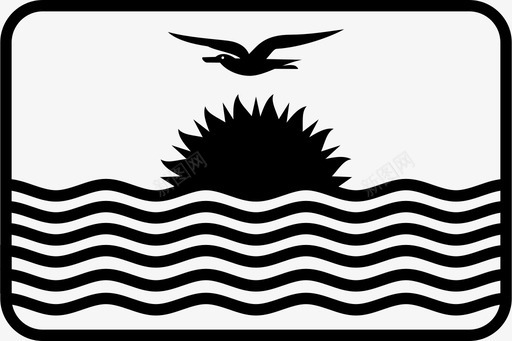 基里巴斯国家国旗图标svg_新图网 https://ixintu.com 世界圆形矩形旗轮廓 国家 国旗 基里巴斯 太平洋