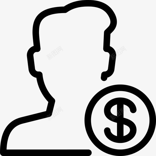 美元现金硬币图标svg_新图网 https://ixintu.com 付款 现金 用户操作行图标 硬币 美元 货币