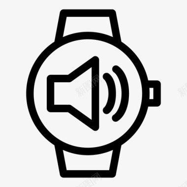 扬声器智能手表时钟设备图标图标