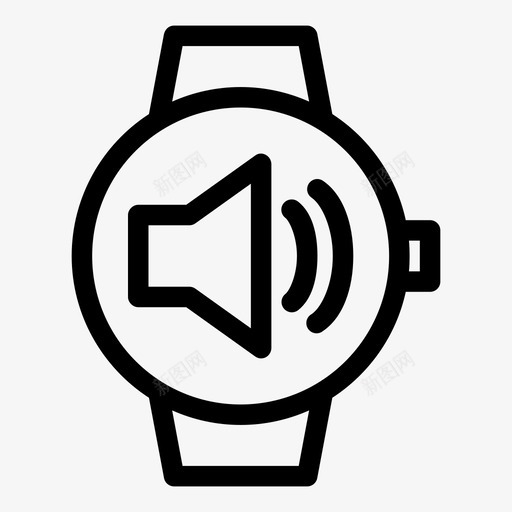 扬声器智能手表时钟设备图标svg_新图网 https://ixintu.com 扬声器智能手表 技术 时钟 智能手表 设备