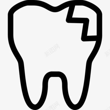 牙裂牙牙医图标图标