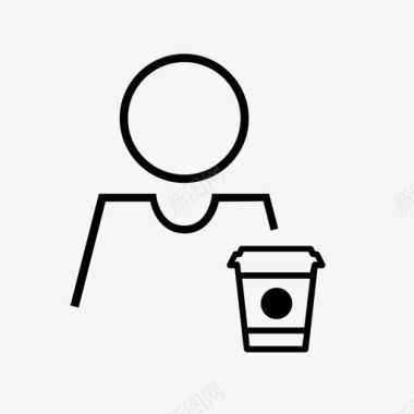 千禧年巴里斯塔咖啡图标图标