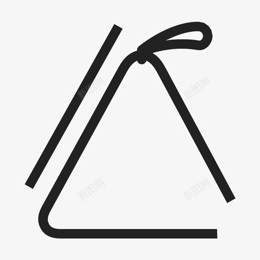 三角形乐器音乐图标svg_新图网 https://ixintu.com 三角形 乐器 打击乐器 音乐