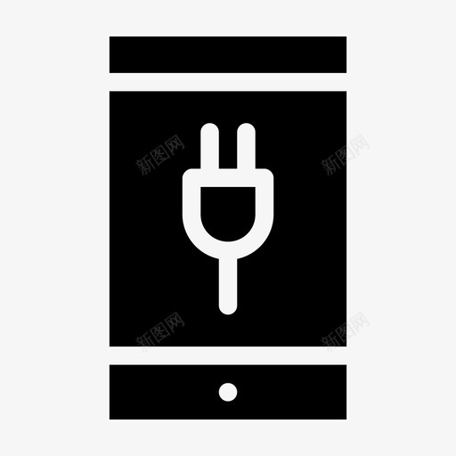 智能手机插头电缆连接器图标svg_新图网 https://ixintu.com 插件 插头连接器 智能手机插头 电气插头 电缆 连接器