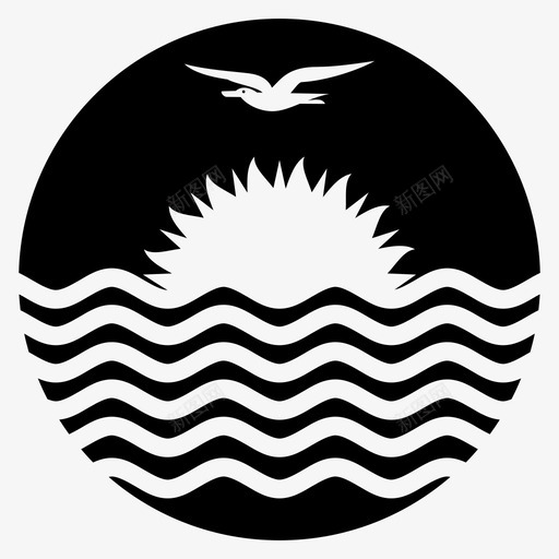 基里巴斯国家国旗图标svg_新图网 https://ixintu.com 世界圆形旗帜雕文 国家 国旗 基里巴斯 太平洋