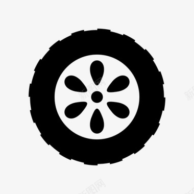 轮胎汽车零部件图标图标