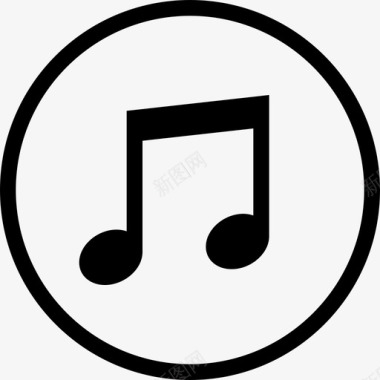音乐音符圆形图标图标