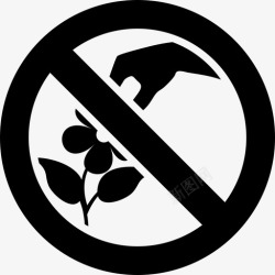 禁止采花禁止采花禁止采摘禁止标志图标高清图片