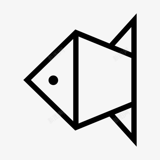 折纸鱼折纸动物图标svg_新图网 https://ixintu.com 折纸动物 折纸鱼