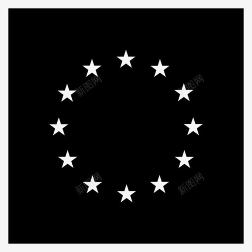 欧盟旗帜世界广场旗帜图标svg_新图网 https://ixintu.com 世界广场旗帜 旗帜 欧盟