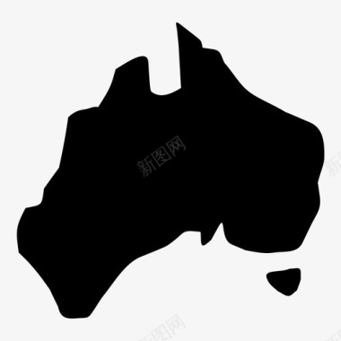 澳大利亚地图在下面地球图标图标