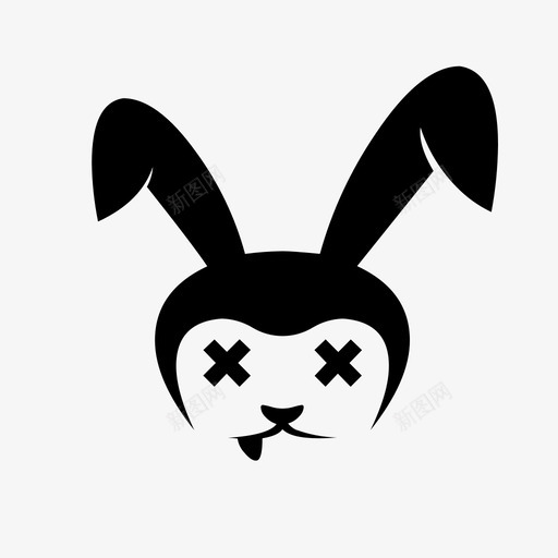 死兔子卡通死亡图标svg_新图网 https://ixintu.com doa 卡通 死亡 死兔子