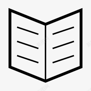 小册子传单笔记本图标图标
