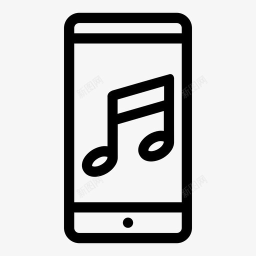 手机音乐智能手机提示图标svg_新图网 https://ixintu.com 手机音乐 智能手机提示