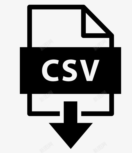 csv存档扩展名图标svg_新图网 https://ixintu.com 下载csv 下载文件 存档 扩展名 文件