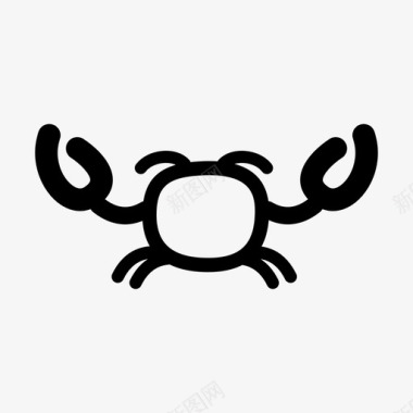 螃蟹动物小龙虾图标图标