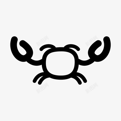 螃蟹动物小龙虾图标svg_新图网 https://ixintu.com 动物 小龙虾 甲壳类动物 螃蟹