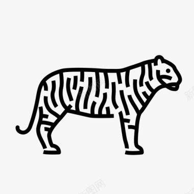 老虎动物孟加拉图标图标