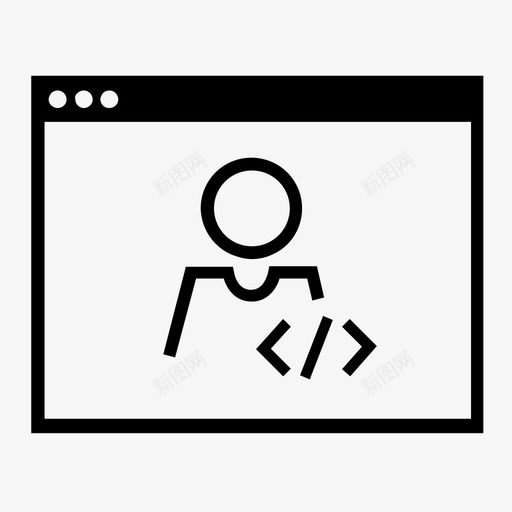 编码器编码前端开发人员图标svg_新图网 https://ixintu.com html web开发人员 前端开发人员 程序员 编码 编码器