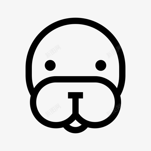 海狮水獭海兽图标svg_新图网 https://ixintu.com 动物轮廓图标集 水獭 海兽 海狮 海狮脸 海豹