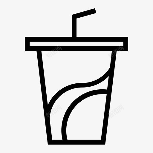 苏打水可口可乐饮料图标svg_新图网 https://ixintu.com 可口可乐 牛奶 玻璃杯 苏打水 饮料
