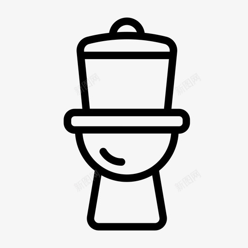 卫生间家用抽水马桶图标svg_新图网 https://ixintu.com 卫生间 家用 抽水马桶