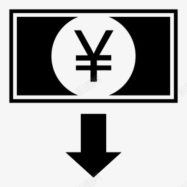 日元兑换货币流动图标图标