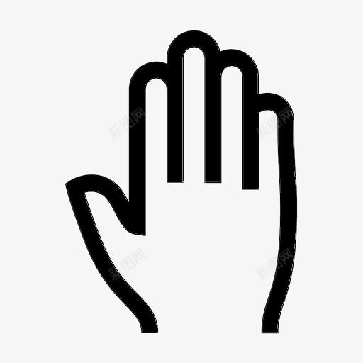 张开手五个手指高五图标svg_新图网 https://ixintu.com 五个手指 停止标志 张开手 高五