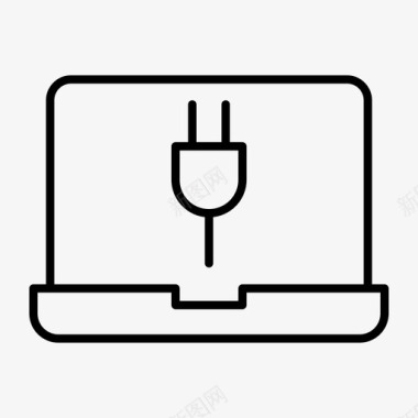 笔记本电脑插头充电电气图标图标