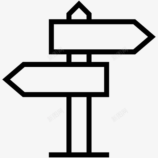 路标方向箭头方向标图标svg_新图网 https://ixintu.com 夏季和旅游图标集 指路标 方向标 方向箭头 路标