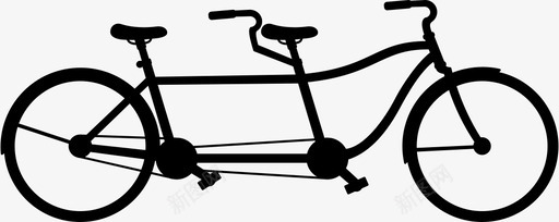 双人自行车自行车图标svg_新图网 https://ixintu.com 双人自行车 自行车