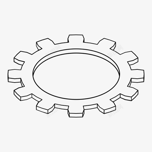 齿轮三维等轴测图标svg_新图网 https://ixintu.com 三维 等轴测 设置 齿轮