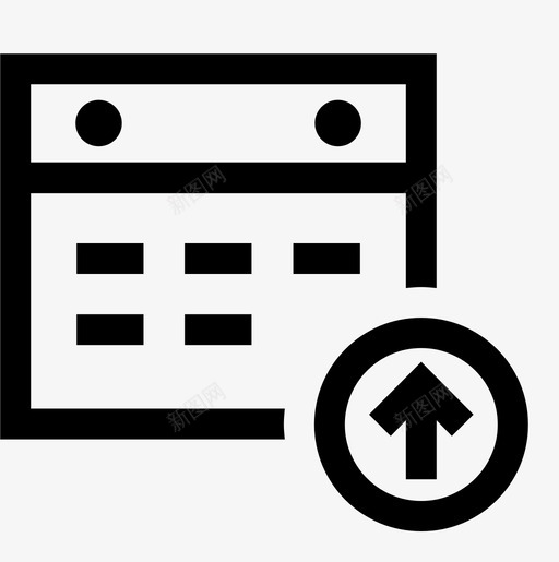 上传日历月日程表图标svg_新图网 https://ixintu.com 上传日历 日程表 月