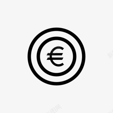 欧元硬币汇率外币图标图标