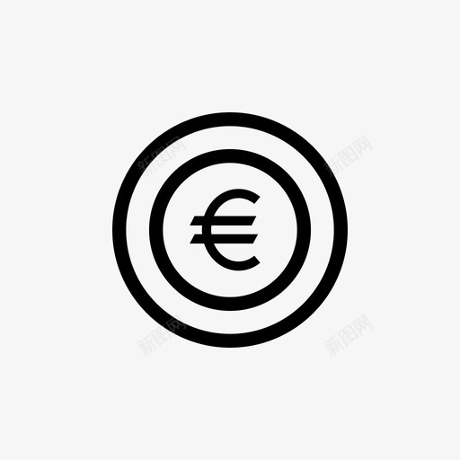 欧元硬币汇率外币图标svg_新图网 https://ixintu.com 外币 欧元硬币 汇率 货币 金融