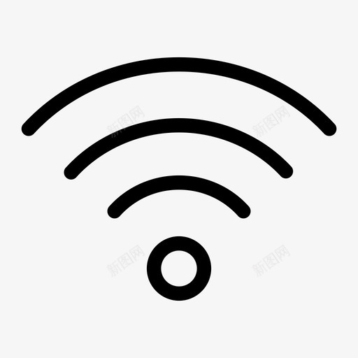 wifi连接路由器图标svg_新图网 https://ixintu.com wifi 信号 接口 路由器 连接 音量