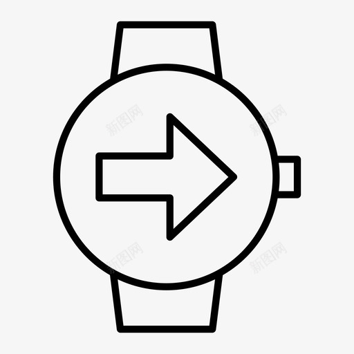 smartwatch右下一个选项图标svg_新图网 https://ixintu.com smartwatch右 下一个 到右 右箭头 左向右 跳过 选项