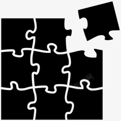 不完整拼图协作不完整图标高清图片