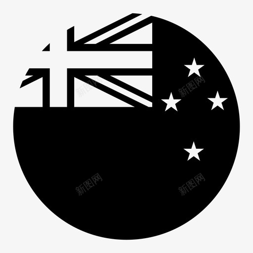 新西兰国旗国家国旗图标svg_新图网 https://ixintu.com 世界国旗圆形标志 国家 国旗 新西兰 新西兰国旗