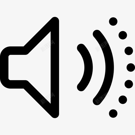 扬声器中音扬声器音量图标svg_新图网 https://ixintu.com cutiecons32px网格2倍笔划 中音 扬声器 扬声器音量 音量控制