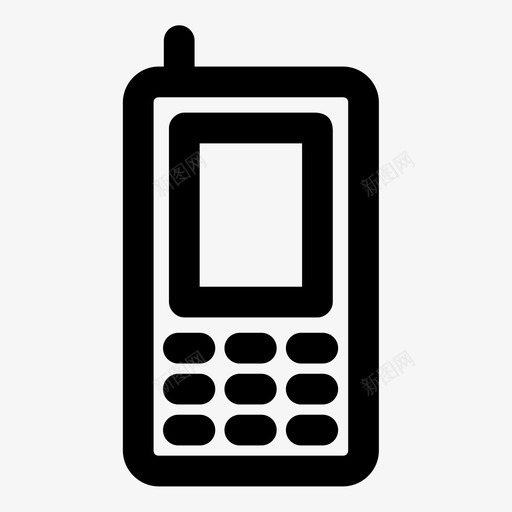 旧电话通话通讯图标svg_新图网 https://ixintu.com 旧电话 设备 设备fat 通讯 通话