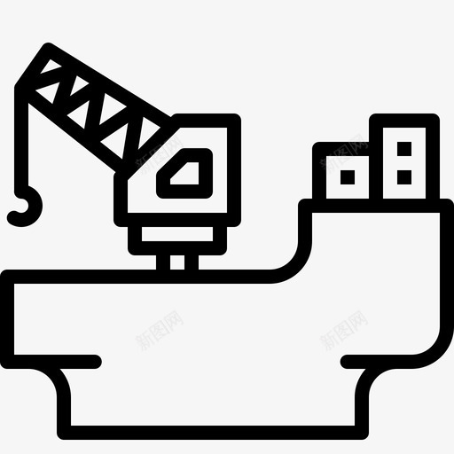 钻机挖掘石油图标svg_新图网 https://ixintu.com 工业 挖掘 石油 船舶 起重机 钻机