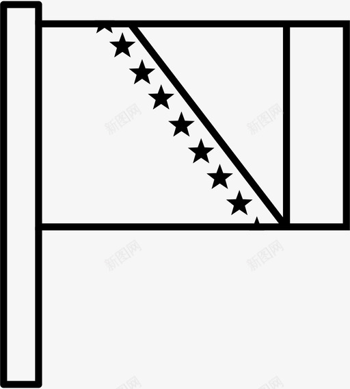 波黑国家欧洲图标svg_新图网 https://ixintu.com 世界国旗轮廓 国家 国旗 欧洲 波黑