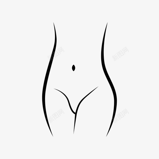 腰部身体女性图标svg_新图网 https://ixintu.com 内裤 女性 腰部 臀部 身体