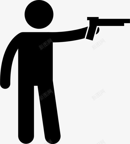 运动员手枪瞄准枪图标svg_新图网 https://ixintu.com 体育 室内运动 射击 枪 男子 瞄准 运动员手枪