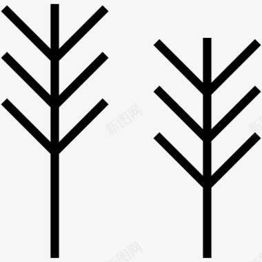 小枝树枝树图标图标