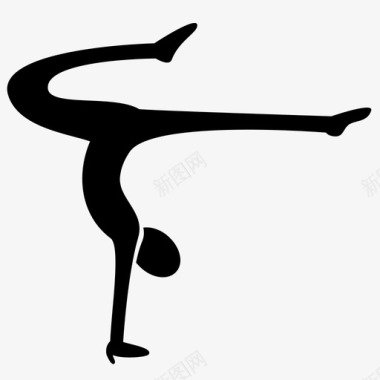 体操运动员艺术横梁图标图标
